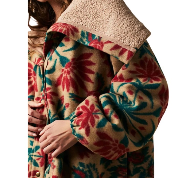 Free People This Love Cardi Coat Sherpa - Picture 3 of 6
